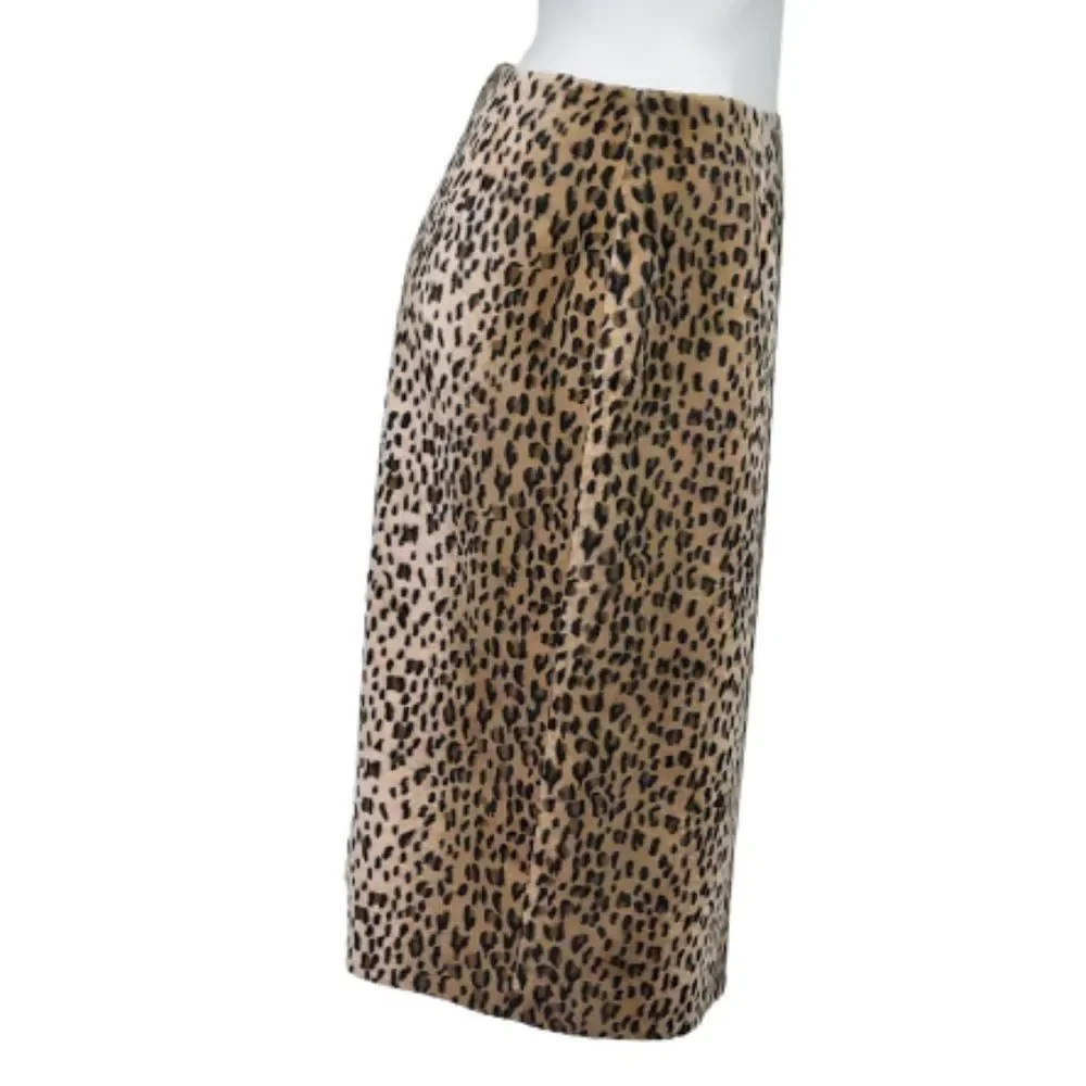 Vintage 90s Y2K Georgiou Studio Animal Print Skirt - Picture 5 of 14